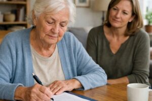 Pflegegrad beantragen – Alltagssituation mit pflegebedürftiger Person und Angehörigen